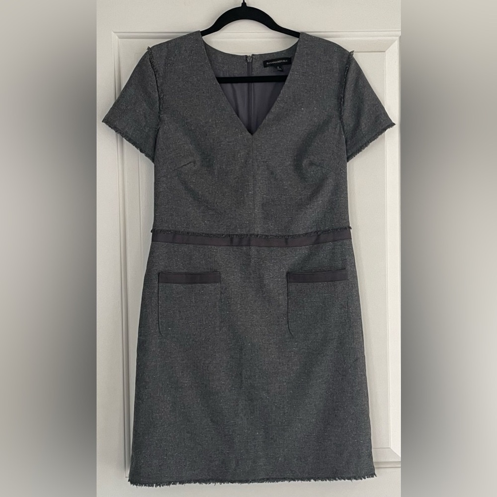 Banana Republic Grey Dress with Front Pockets